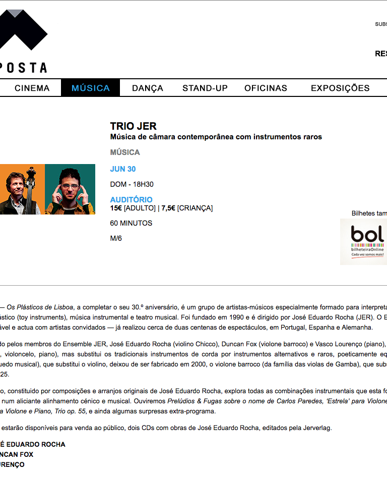 Trio JER concert at the Malaposta Cultural Center